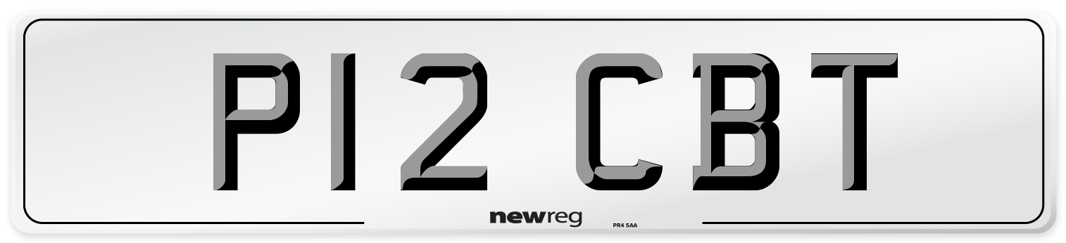 P12 CBT Number Plate from New Reg